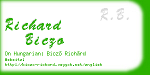 richard biczo business card