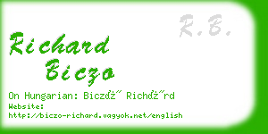 richard biczo business card